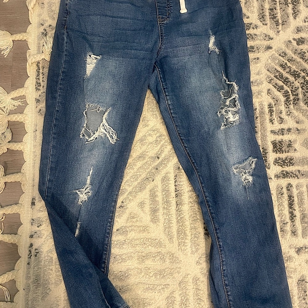 Distressed Blue Jeans for Women